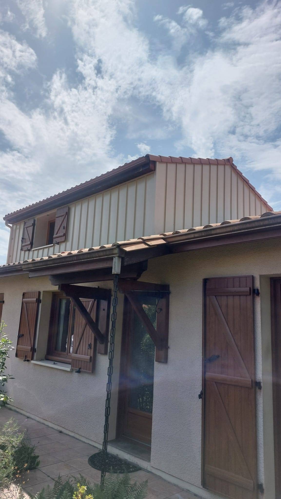 Pose de bardage de maison en fibro ciment pour particulier à Libourne 33500